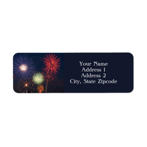 Celebration Fireworks Return Address Label