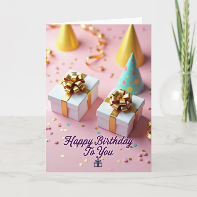 Celebration Gifts Pink Card (Front)