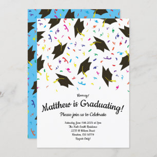 Celebration Graduation Party Colorful Invitation