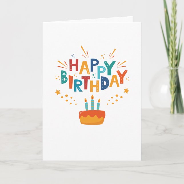 Celebration Happy Birthday Card (Front)