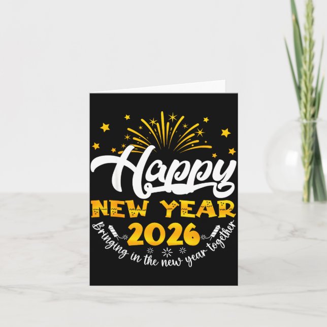 Celebration Happy New Year 2026 Nye New Years Eve  Card (Front)