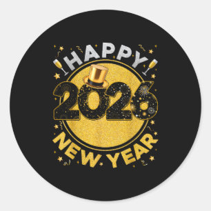 Celebration Happy New Year Eve 2026 Party Men Wome Classic Round Sticker