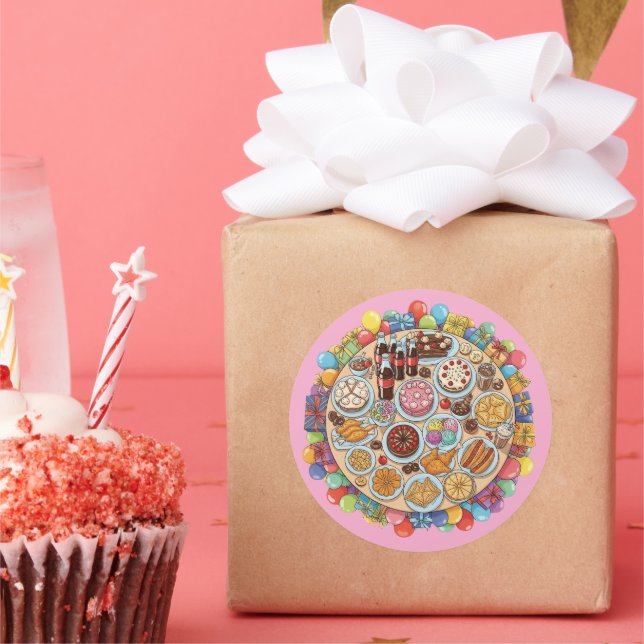 Celebration Hasn't Begun Yet Classic Round Sticker (Party)