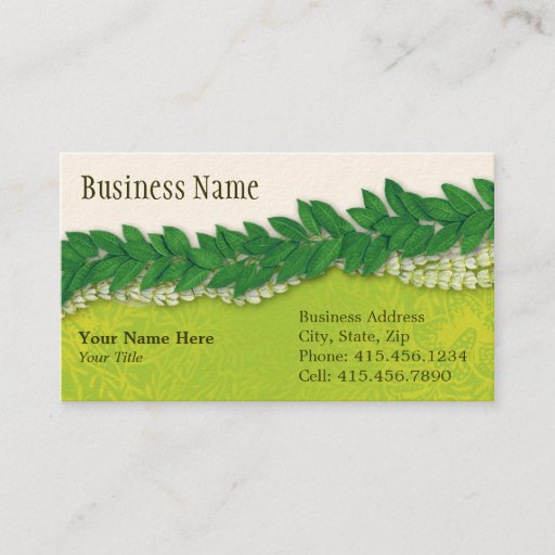 Customizable celebration lei2 business cards
