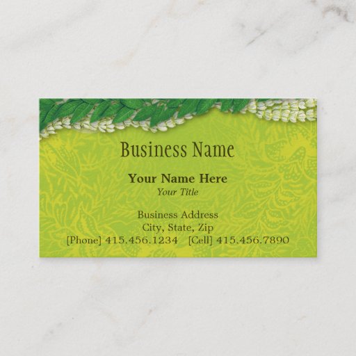 Customizable celebration lei business card templates