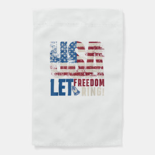 Celebration - Let Freedom Ring Quote Garden Flag