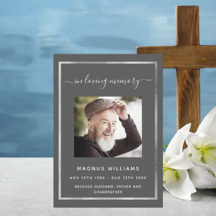 Celebration life funeral gray photo program