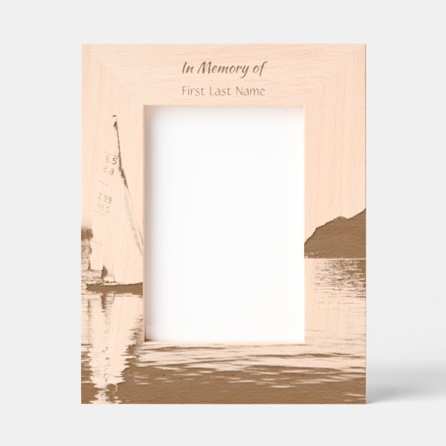 Celebration Life Keepsake  Sailor Sailboat Sailing Engraved Frames (Front)