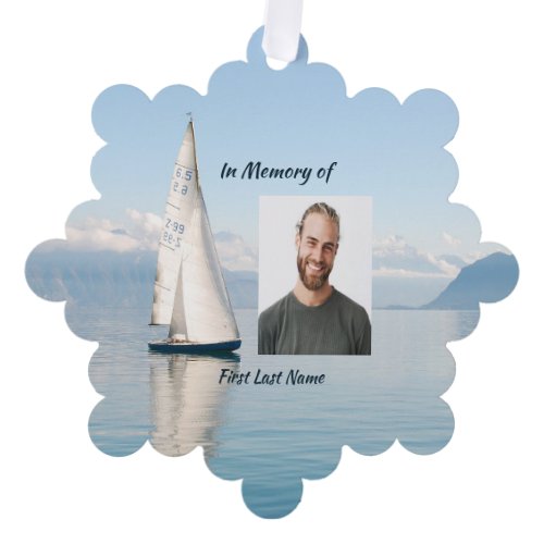 Celebration Life Keepsake  Sailor Sailboat Sailing Ornament Card