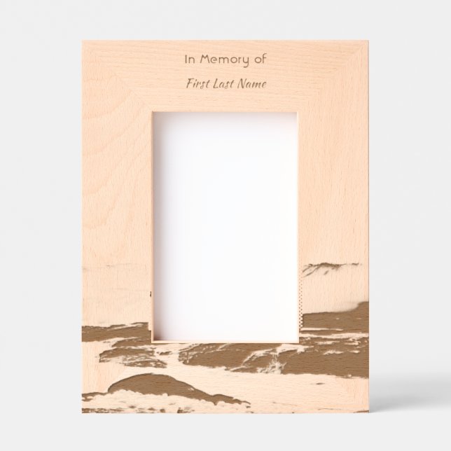Celebration Life Keepsake Storm Ocean Engraved Frames (Front)