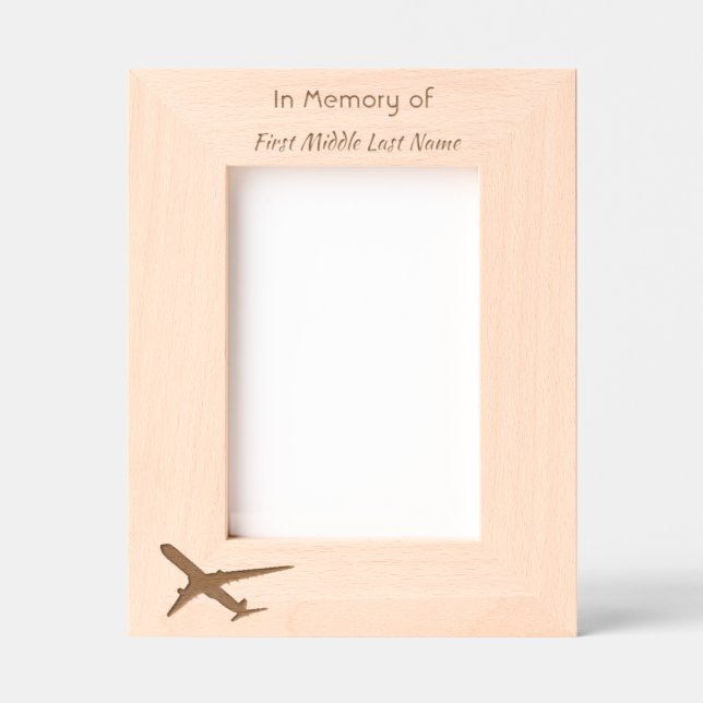 Celebration Life Memorial Keepsake Airplane Pilot Engraved Frames (Front)