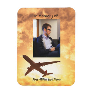Celebration Life Memorial Keepsake Airplane Pilot Magnet