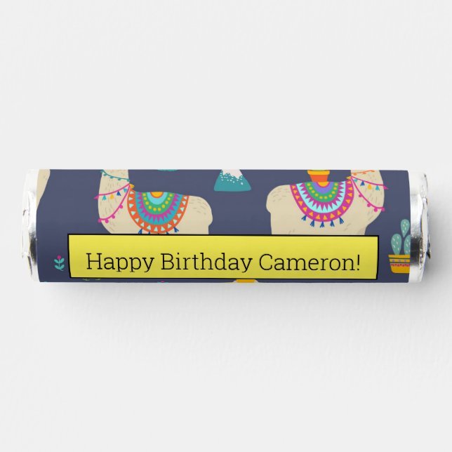 Celebration Llama Pattern Breath Savers® Mints (Front)