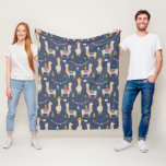 Celebration Llama Pattern Fleece Blanket