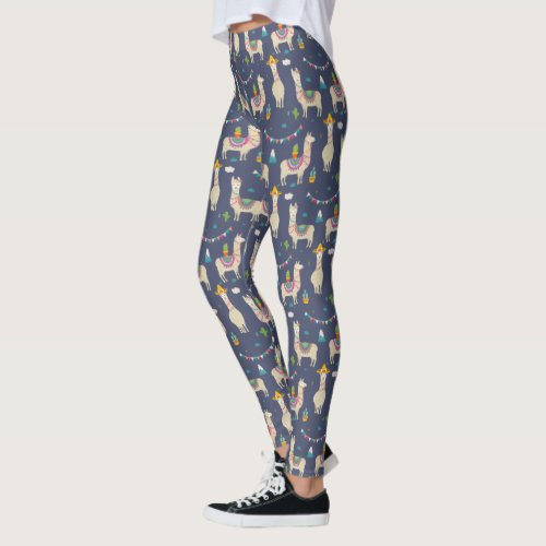 Celebration Llama Pattern Leggings