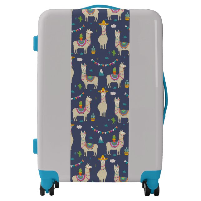 Celebration Llama Pattern Luggage (Front)