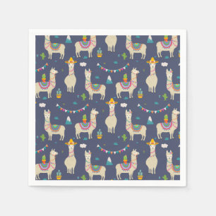 Celebration Llama Pattern Napkins