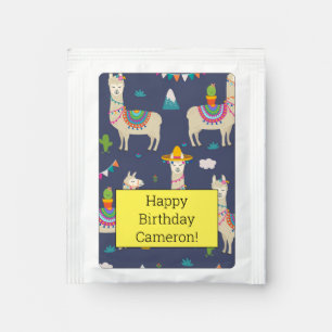 Celebration Llama Pattern Tea Bag Drink Mix