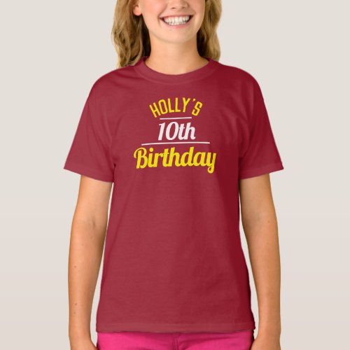 Celebration of a 10th Birthday T_Shirt