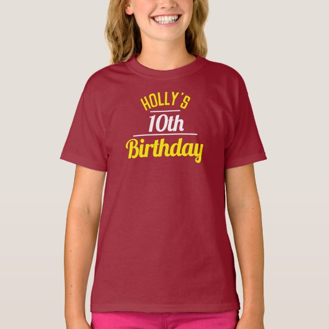 Celebration of a 10th Birthday T-Shirt (Front)