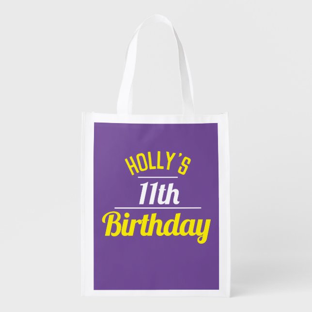 Celebration of a 11th Birthday Bag (Front)
