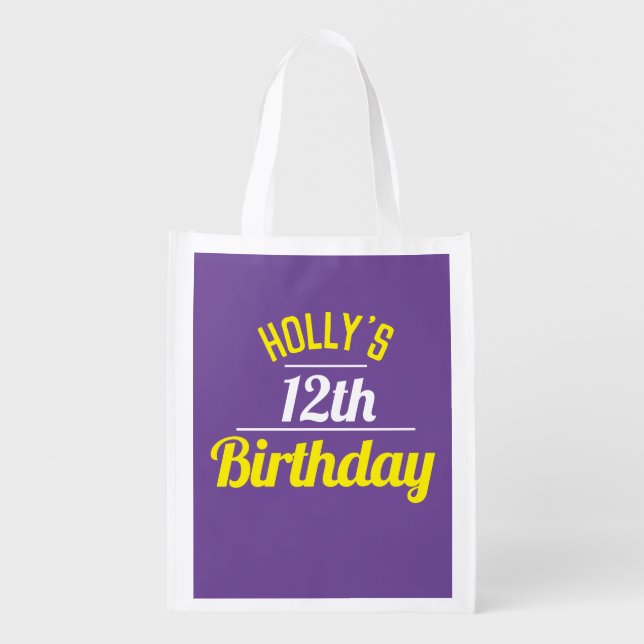 Celebration of a 12th Birthday Bag (Front)
