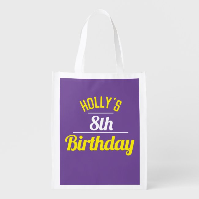 Celebration of a 8th Birthday Bag