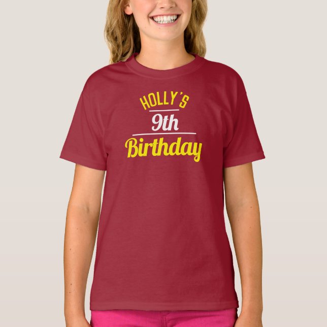 Celebration of a 9th Birthday T-Shirt (Front)