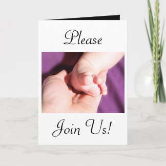 Celebration Of A Holy Baptism Baby Boy Invitation