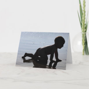 Celebration Of A Holy Baptism With Baby Crawling Invitation