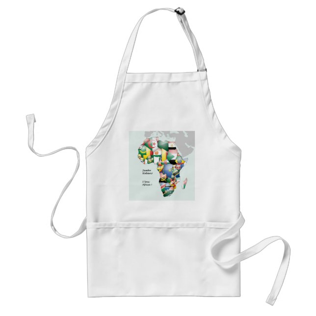 Celebration of Africa in Flags Design Adult Apron (Front)