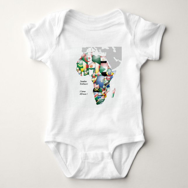 Celebration of Africa in Flags Design Baby Bodysuit (Front)