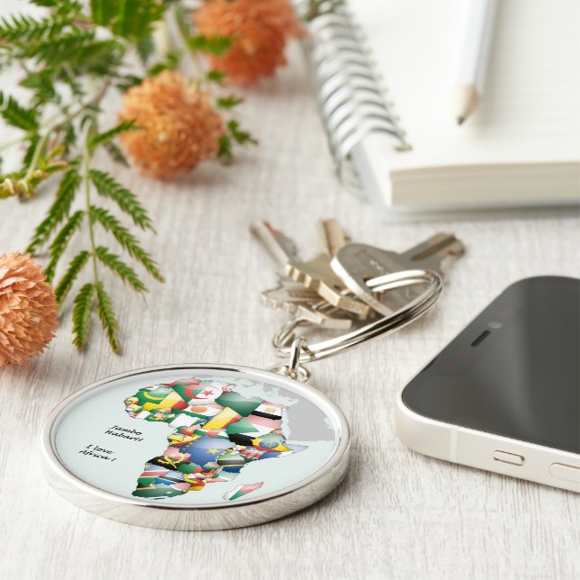 Celebration of Africa in Flags Design Keychain (Side)