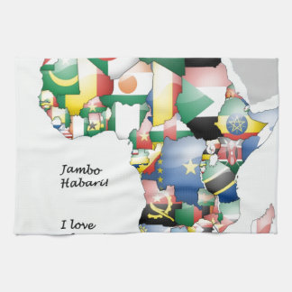 Celebration of Africa in Flags Design Kitchen Towel