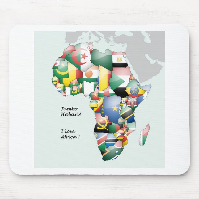 Celebration of Africa in Flags Design Mouse Pad (Front)