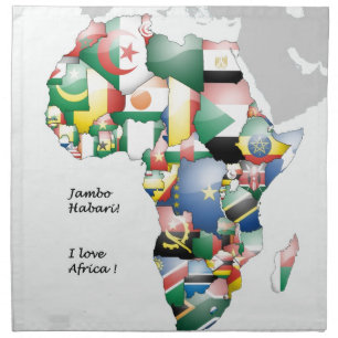 Celebration of Africa in Flags Design Napkin