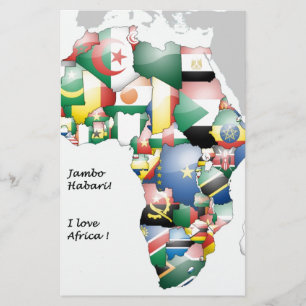Celebration of Africa in Flags Design Stationery