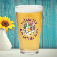 Celebration of Age 18th Birthday Glass