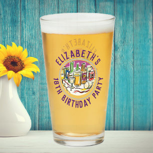 Celebration of Age 18th Birthday Glass