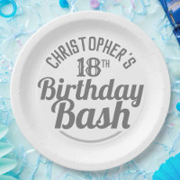 Celebration of Age 18th Birthday Paper Plates