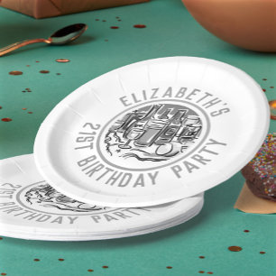 Celebration of Age 21st Birthday Paper Plates