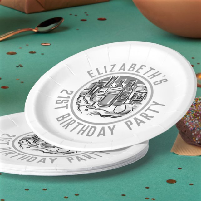 Celebration of Age 21st Birthday Paper Plates (Creator Uploaded)