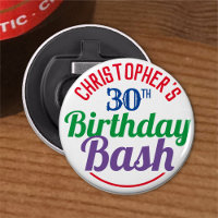 Celebration of Age 30th Birthday Bottle Opener