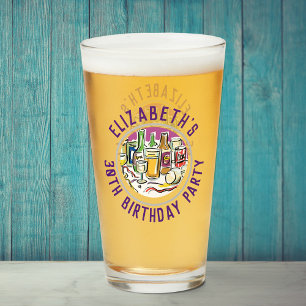 Celebration of Age 30th Birthday Glass