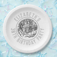 Celebration of Age 30th Birthday Paper Plates