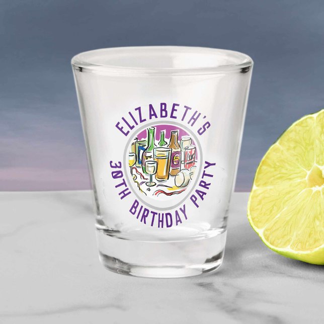 Celebration of Age 30th Birthday Shot Glass (Creator Uploaded)
