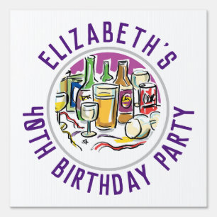 Celebration of Age 40th Birthday Sign
