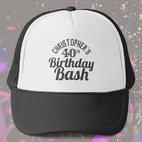 Celebration of Age 40th Birthday Trucker Hat