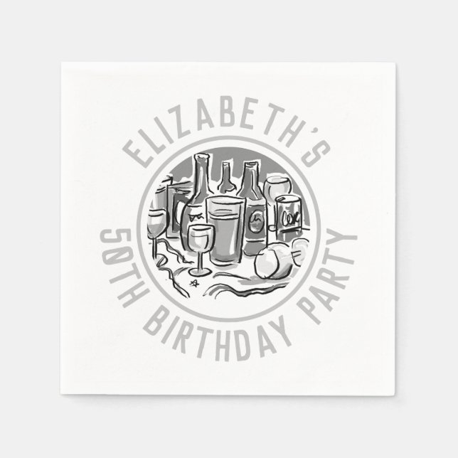 Celebration of Age 50th Birthday Napkins (Front)