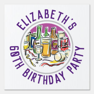 Celebration of Age 60th Birthday Sign